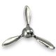 Spitfire Supermarine, hélice, pendentif en argent