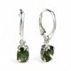 MOLDAVITE SILVER EARRINGS, Ag 925