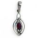 MAIA, pendant, faceted garnet, silver