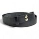 LEATHER BELT with buckle change system, black