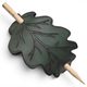 Barrette en cuir en forme de feuille de chêne