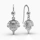 SCOTTISH THISTLE, silver earrings, Ag 925