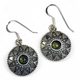 ANTICA ROMA, Silberohrringe, Moldavit, Ag 925/1000