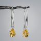 SINOPE earrings, silver, citrine