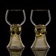 ROEMER, historical glass goblets, Set of 2