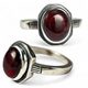 Medieval silver ring with garnet, Ag 925/1000