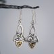 KIRA, silver earrings, citrine