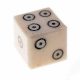 GAMING DICE, bone, 1 piece