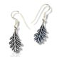 Feuilles de chêne, boucles d'oreilles en argent, Ag 925