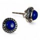 CAELIA, silver antique earrings, lapis lazuli, Ag 925/1000