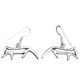 GUMPI, loup sâme, boucles d’oreilles en argent, Ag 925/1000