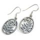 Fougère, boucles d'oreilles en argent