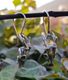 DEER - skull, earrings silver