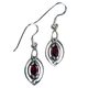 MAIA earrings, silver and garnet
