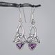 KIRA, boucles d'oreilles, argent et améthyste