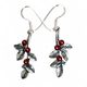 Cranberries, Earrings, silver