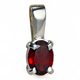 Pendentif grenat, bijou à facette, argent sterling