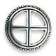 CROIX DE SOLEIL, broche en argent