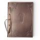 Trilobite, leather paleontological notebook, unlined