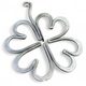Vierblättriges Kleeblatt für Glück, geschmiedet