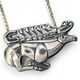Scythian Stag - necklace, sterling silver