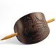 MEDIEVAL CASTLE KARLSTEJN, leather hair clip, brown