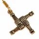 Brighid's cross, earrings, bronze