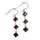 VELORA, silver earrings, garnet, Ag 925/1000