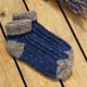 Irische Wollsocken, blau