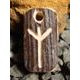 ALGIZ RUNE, pendentif en bois de cerf