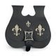 Sacoche médiévale en cuir, Fleur de Lis, noir