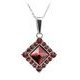 PYRAMIS, pendentif, grenat, argent 925/1000
