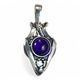 AMALIE, Jugendstilschmuck, Silberanhänger mit Amethyst, Ag 925