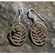 Fougère, boucles d'oreilles en bronze