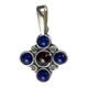 PRAGA, medieval silver pendant with garnet and lapis lazuli, Ag 925/1000