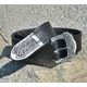 Viking Belt, Gokstad, tin, black leather