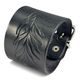 New Zealand - fern, leather bracelet, black