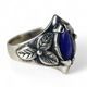 SHAMROCK, ring, iolite, sterling silver