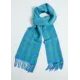 Écharpe irlandaise, Foxford Blue &amp; Green Check Lambswool Scarf (écharpe en laine d'agneau à carreaux bleus et verts)