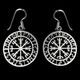 VEGVISIR, Icelandic Rune Earrings, silver