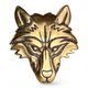 VUK - WOLF, Wolfskopf, Bronzeamulett