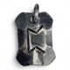 PERTHRO, forged iron rune pendant