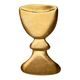 Calice en hussite, pendentif, bronze