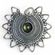 LADA Moldavite, Grande Moravie Pendentif argent 925