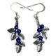 Blueberry, silver earrings, Ag 925
