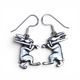 Fighting Rabbits Silver Earrings, Kingdom Come: Deliverance II, Ag 925