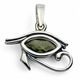 Horus' Eye, silver and Moldavite