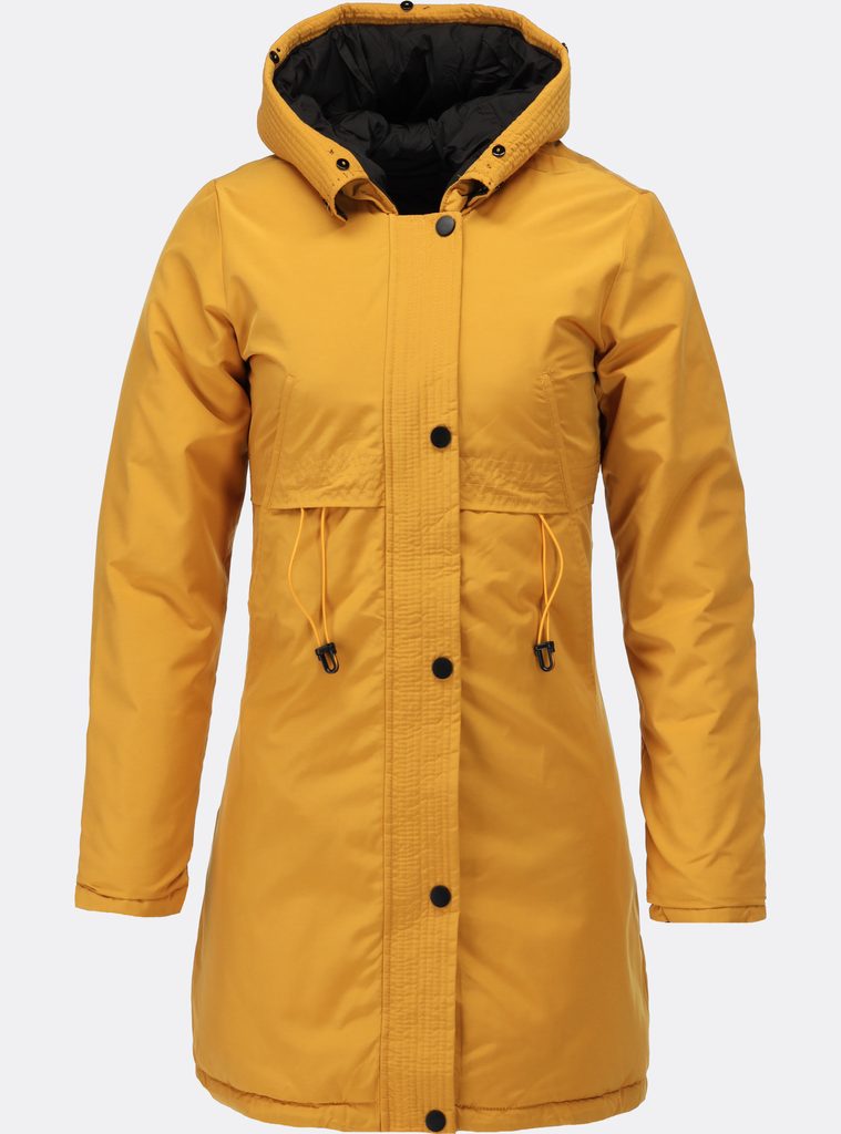 Dámska zimná obojstranná bunda žltá/ čierna | Zimné bundy | Trendova.sk