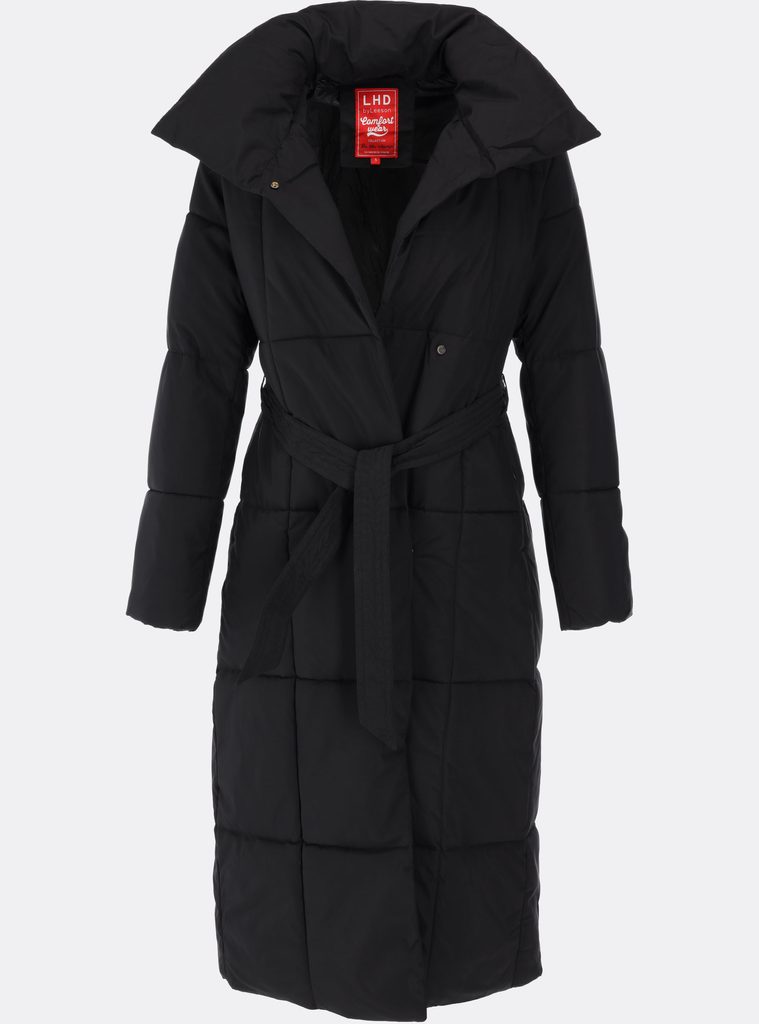 Dámska zimná bunda s opaskom čierna | Zimné bundy | Trendova.sk