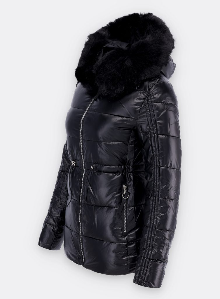Dámska lesklá zimná bunda čierna | Zimné bundy | Trendova.sk